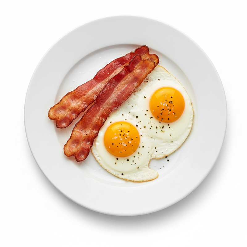お弁当にぴったり！ベーコンエッグ（目玉焼き／スクランブル）